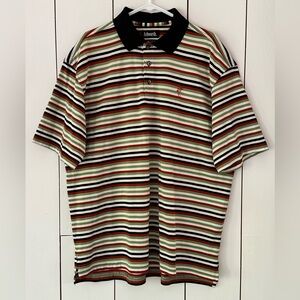 Ashworth Stripe Golf Polo Shirt Sz XL Multicolor